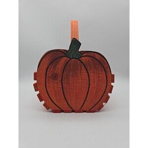 Vintage Pumpkin Wooden Basket Fall Decore  Harvest Halloween Holiday Decorative